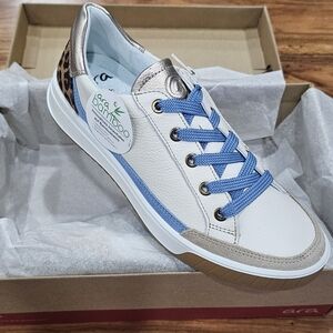 Ara RIO Women's White and Blue Sneaker